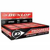 Мячи для сквоша Dunlop Progress 1 красная точка 12 штук