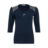 Женская футболка Head Club 22 Tech 3/4 Dark Blue