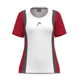 Юниорская футболка Head Club 25 Girls White/Red