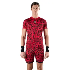 Мужская теннисная футболка HYDROGEN CHROME TECH TEE Red/Black