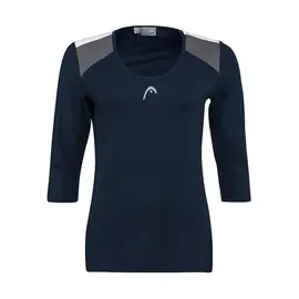 Женская футболка Head Club 22 Tech 3/4 Dark Blue