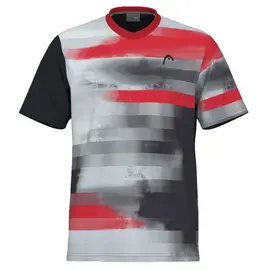Юниорская футболка Head Vision Topspin Black/Print Vision