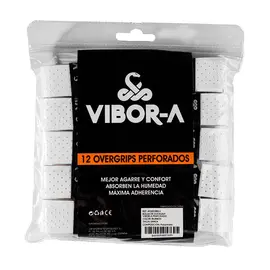 Намотки для падел VIBOR-A Perforaded White 12 штук