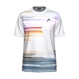 Юниорская футболка Head Topspin White/Blue/Yellow