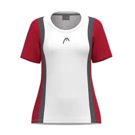 Юниорская футболка Head Club 25 Girls White/Red