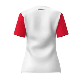 Юниорская футболка Head Club 25 Girls White/Red