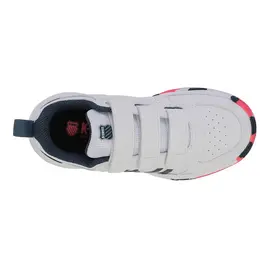 Детские теннисные кроссовки K-Swiss Court Express 2 Strap White/Black/Neon Blaze