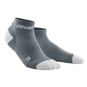 Женские ультратонкие функциональные ультракороткие гольфы CEP Серый/Белый