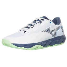 Теннисные кроссовки Mizuno Wave Enforce Court AC White/Vintage indigo/Neo mint