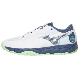 Теннисные кроссовки Mizuno Wave Enforce Court AC White/Vintage indigo/Neo mint