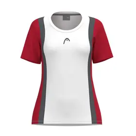 Юниорская футболка Head Club 25 Girls White/Red