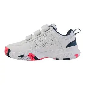 Детские теннисные кроссовки K-Swiss Court Express 2 Strap White/Black/Neon Blaze