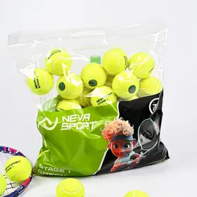 Теннисные мячи Neva Sport Green 36 мячей (пакет)