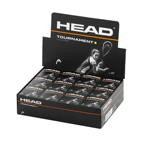 Мячи для сквоша Head Tournament 1 желтая точка 12 штук