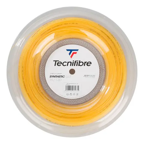 Теннисная струна Tecnifibre Synthetic Gut Yellow 1.25 200 метров