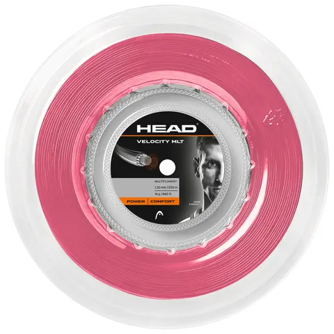 Теннисная струна Head Velocity MLT Pink 1.30 200 метров