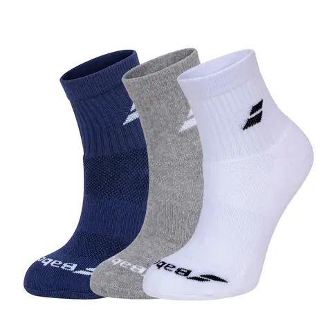 Носки Babolat Quarter White/Blue/Grey 3 пары