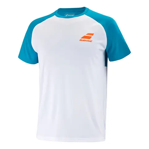 Футболка для мальчиков Babolat Play Crew Neck White Blue