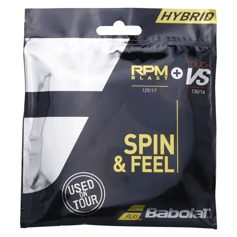 Теннисная струна Babolat Hybrid RPM Blast 1.25 + VS Gut 1.30