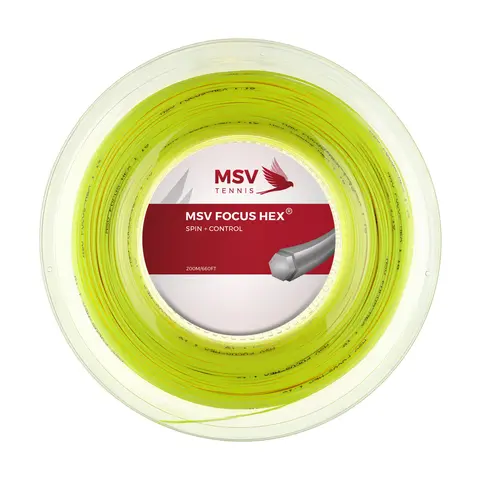 Теннисная струна MSV Focus Hex Neon Yellow 1.27 200 метров