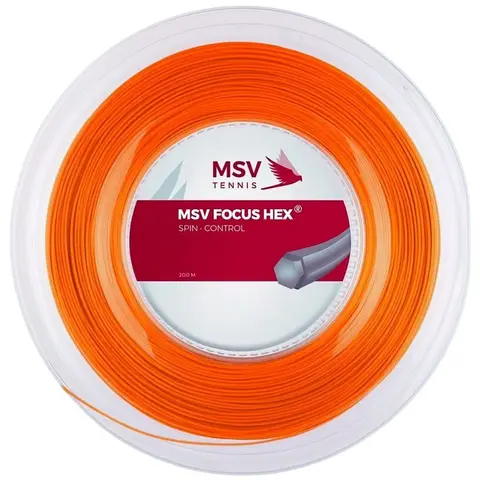Теннисная струна MSV Focus Hex Orange 1.23 200 метров