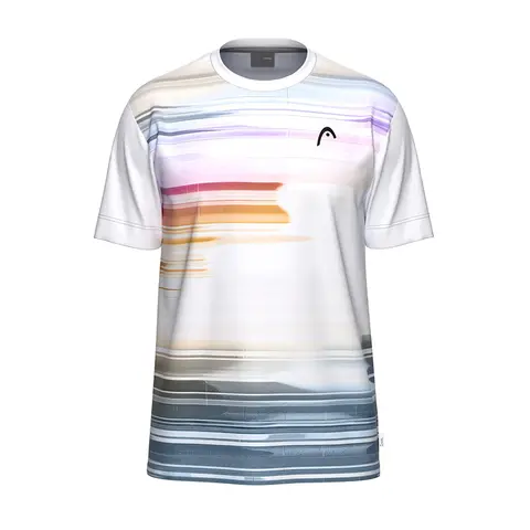 Юниорская футболка Head Topspin White/Blue/Yellow
