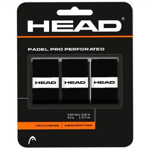 Намотка Head Padel Pro Perforated Black 3 штуки