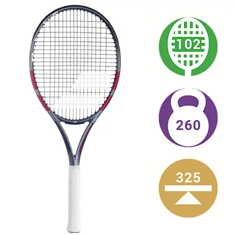 Теннисная ракетка Babolat Evo Aero Lite Grey/Raspberry Pink