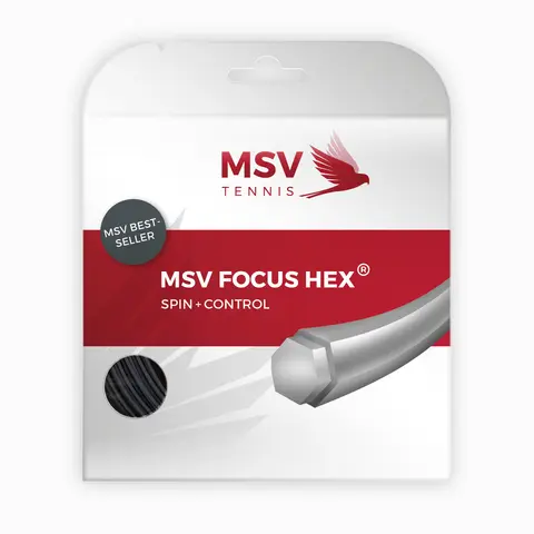 Теннисная струна MSV Focus Hex Black 1.23 12 метров
