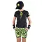 Юниорская футболка Hydrogen Tiger Tech Black/Neon Yellow