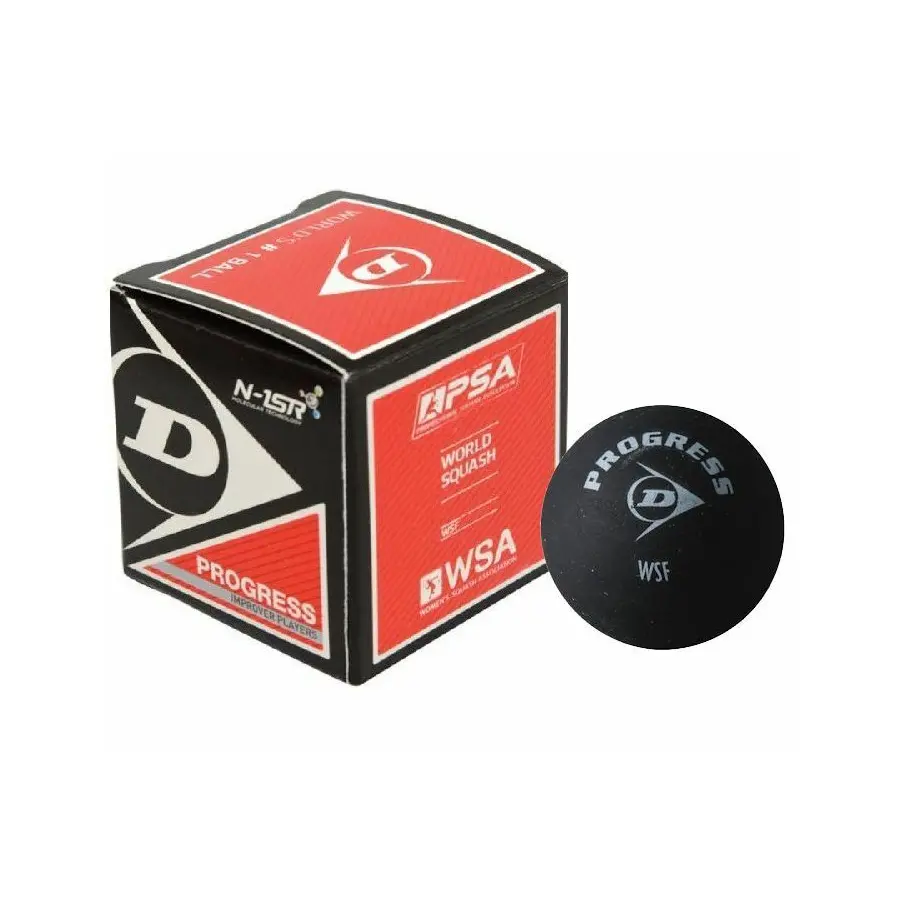 Мячи для сквоша Dunlop Progress 1 красная точка 12 штук