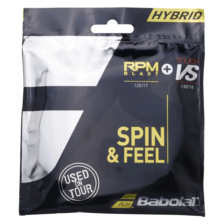 Теннисная струна Babolat Hybrid RPM Blast 1.25 + VS Gut 1.30