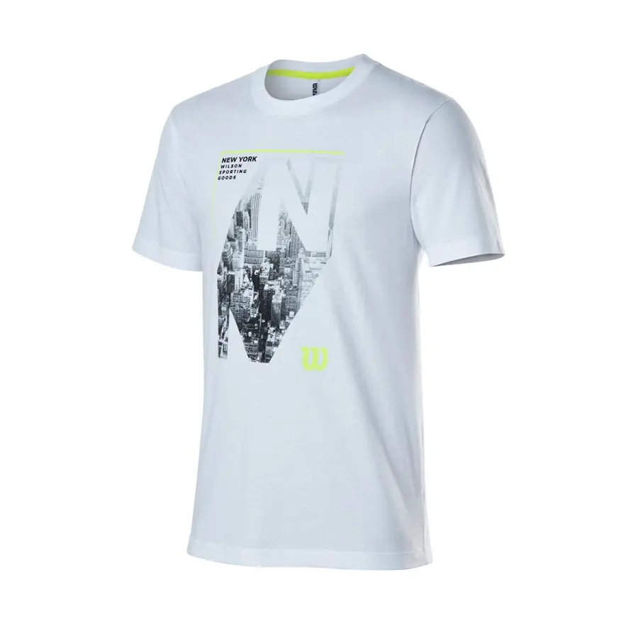 Футболка теннисная мужская Wilson M NYC Aerial White