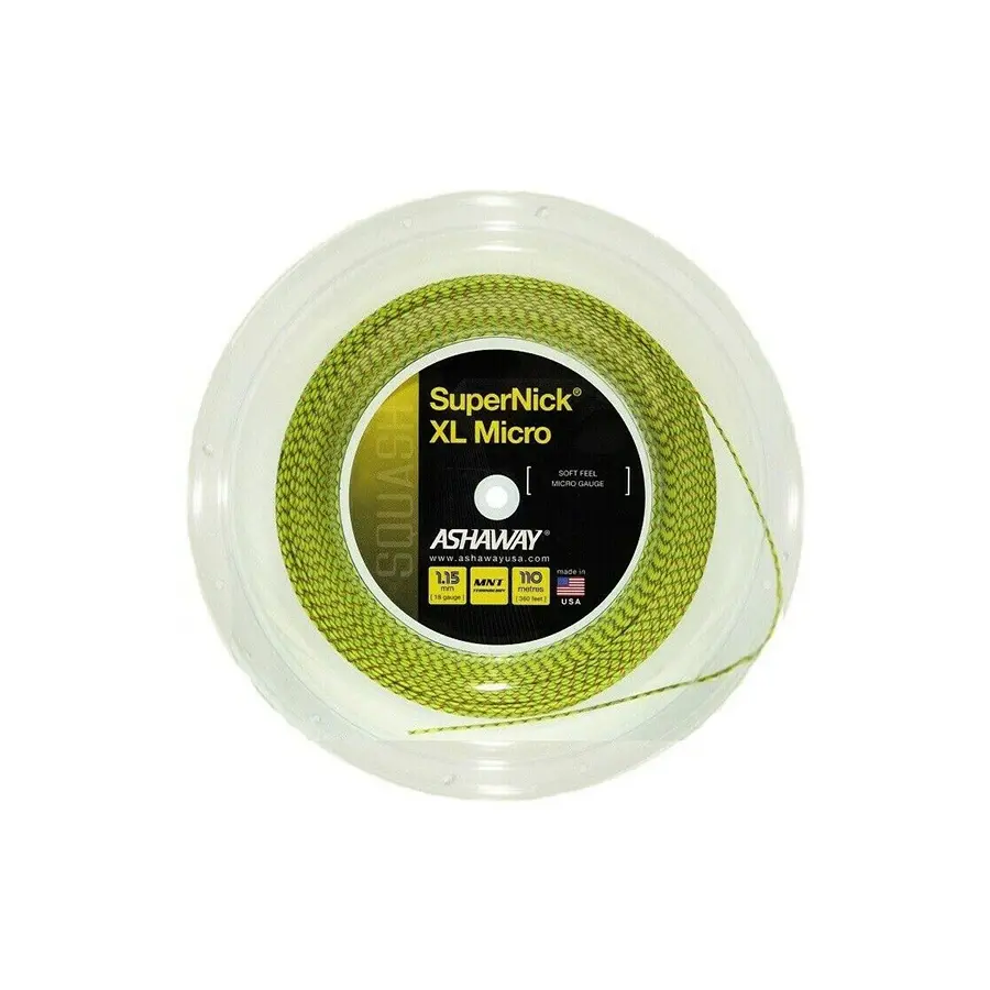 Струна для сквоша Ashaway Super Nick XL Micro Green 1.15 110 метров