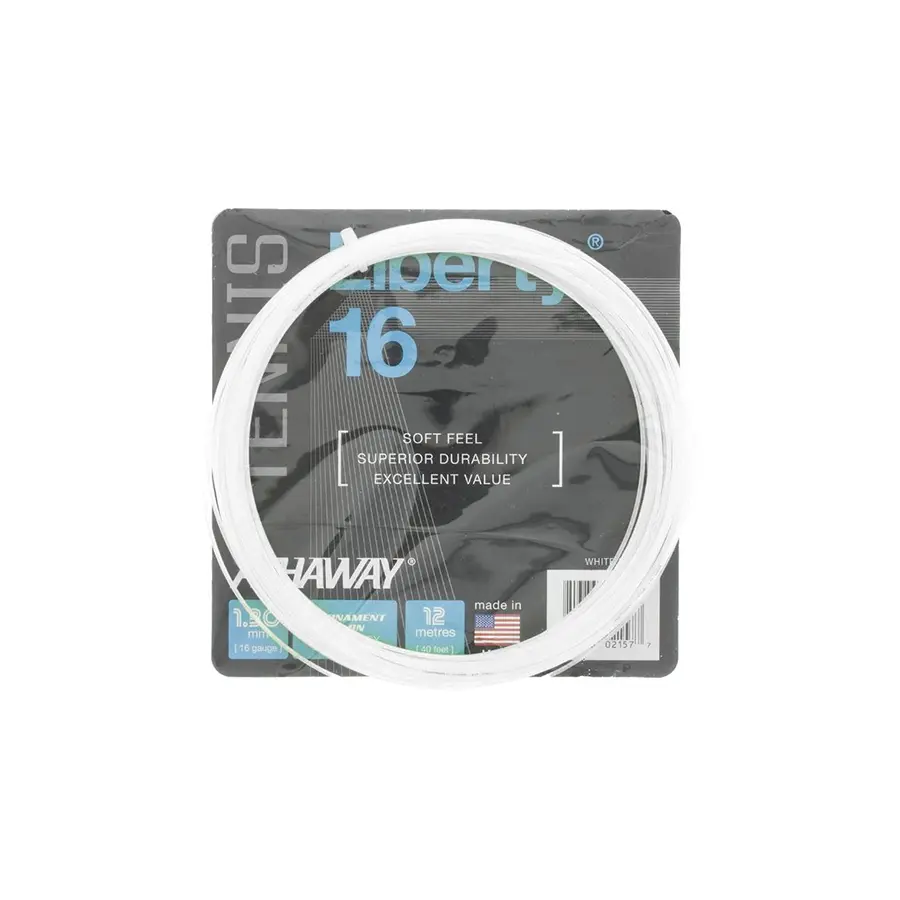 Теннисная струна Ashaway Liberty 16 White 1.30 12 метров