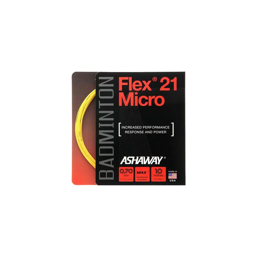 Бадминтонная струна Ashaway Flex 21 Micro White 0.70 10 метров