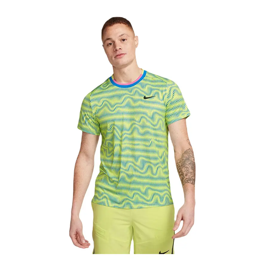 Футболка Nike Dri Fit Advantage Light Lemon Twist/Light Photo Blue/Black