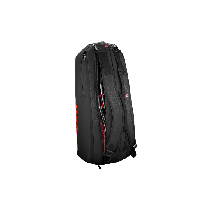Сумка Wilson Clash V3 Super Tour 6PK Black/Infrared