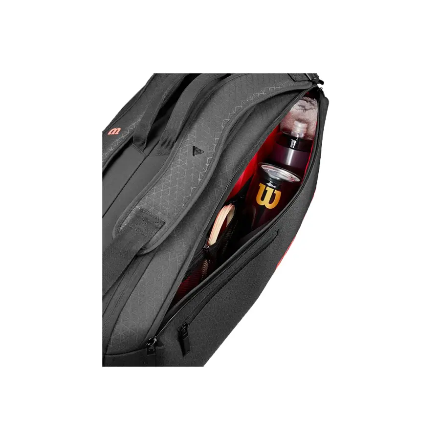 Сумка Wilson Clash V3 Super Tour 6PK Black/Infrared