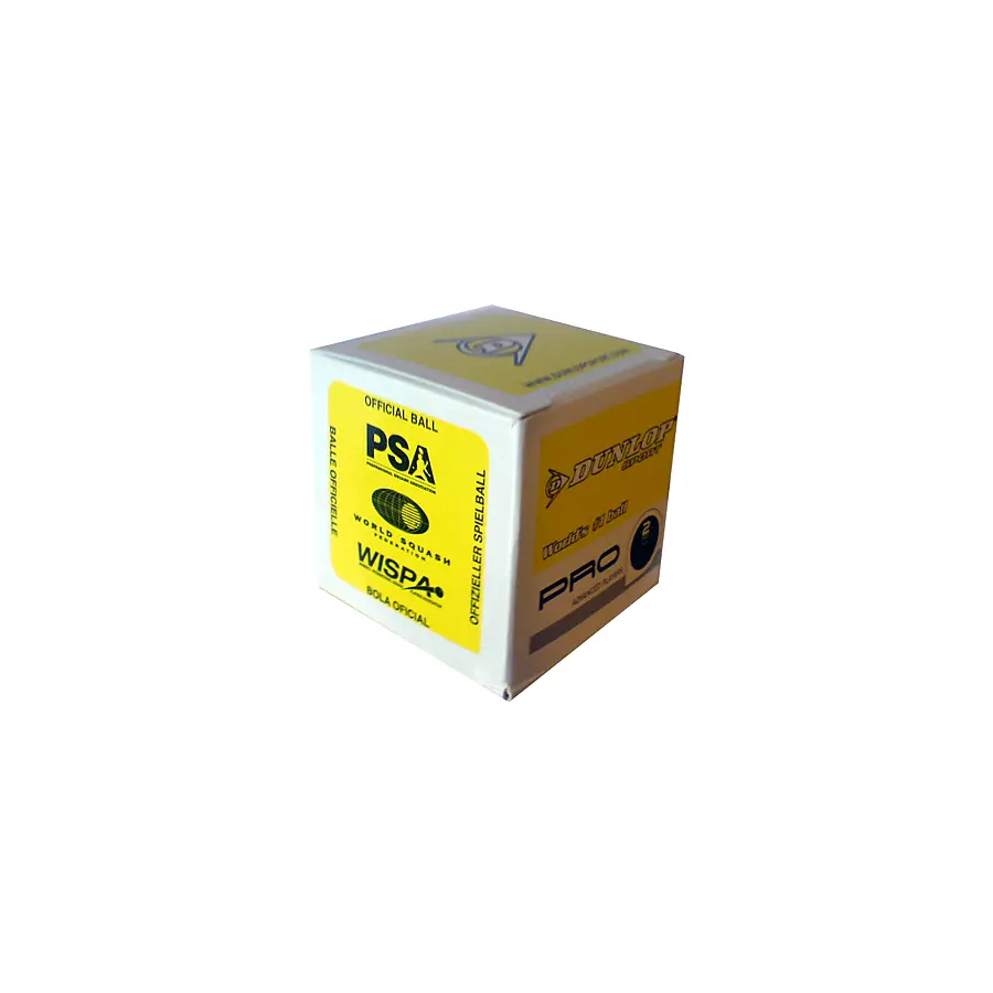 Мячи для сквоша Dunlop Pro 2 желтых точки 12 штук