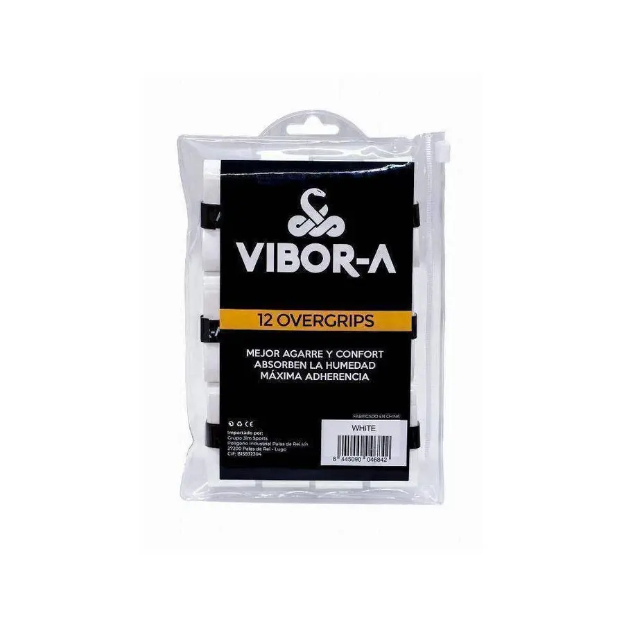 Намотки для падел VIBOR-A White 12 штук