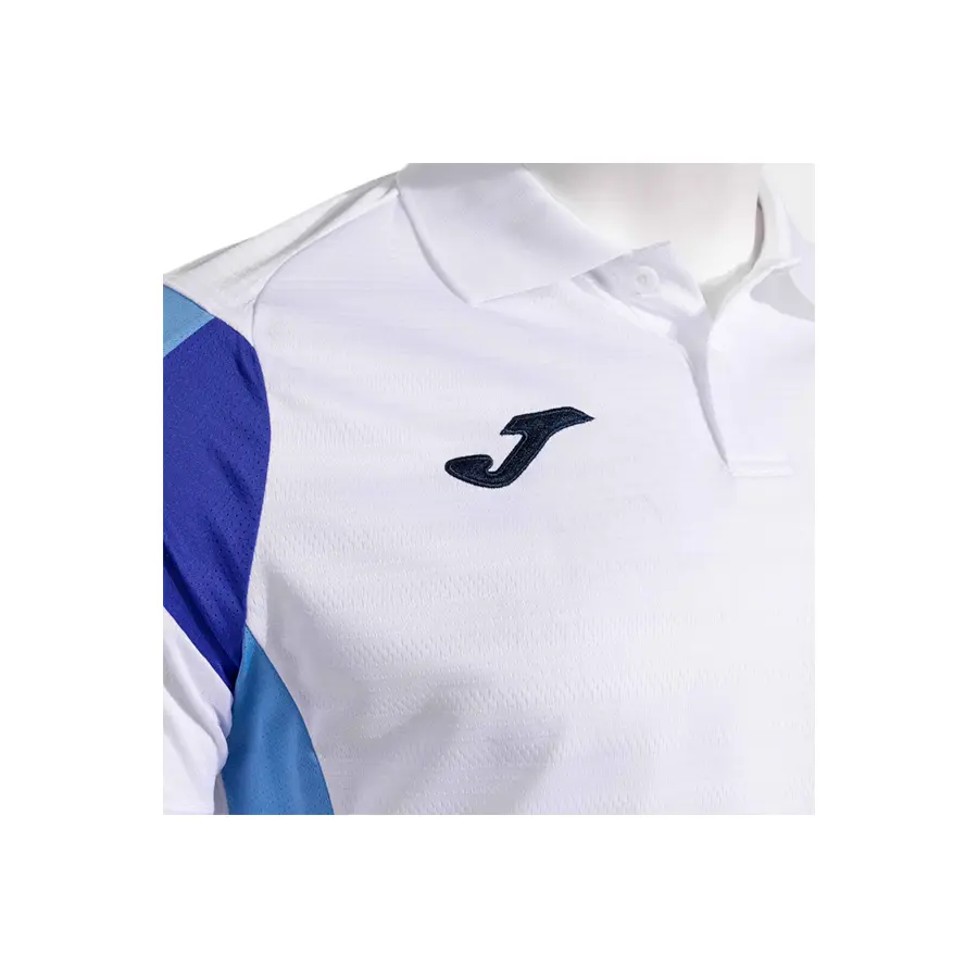 Футболка-поло Joma Montreal White/Sky Blue
