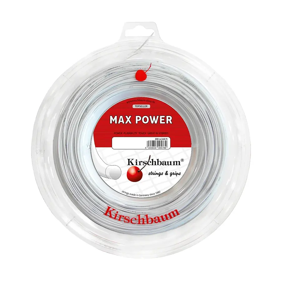 Теннисная струна Kirschbaum Max Power White 1.25 200 метров