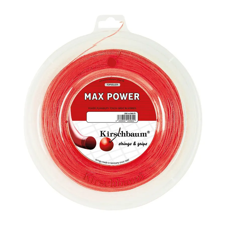 Теннисная струна Kirschbaum Max Power Red 1.30 200 метров
