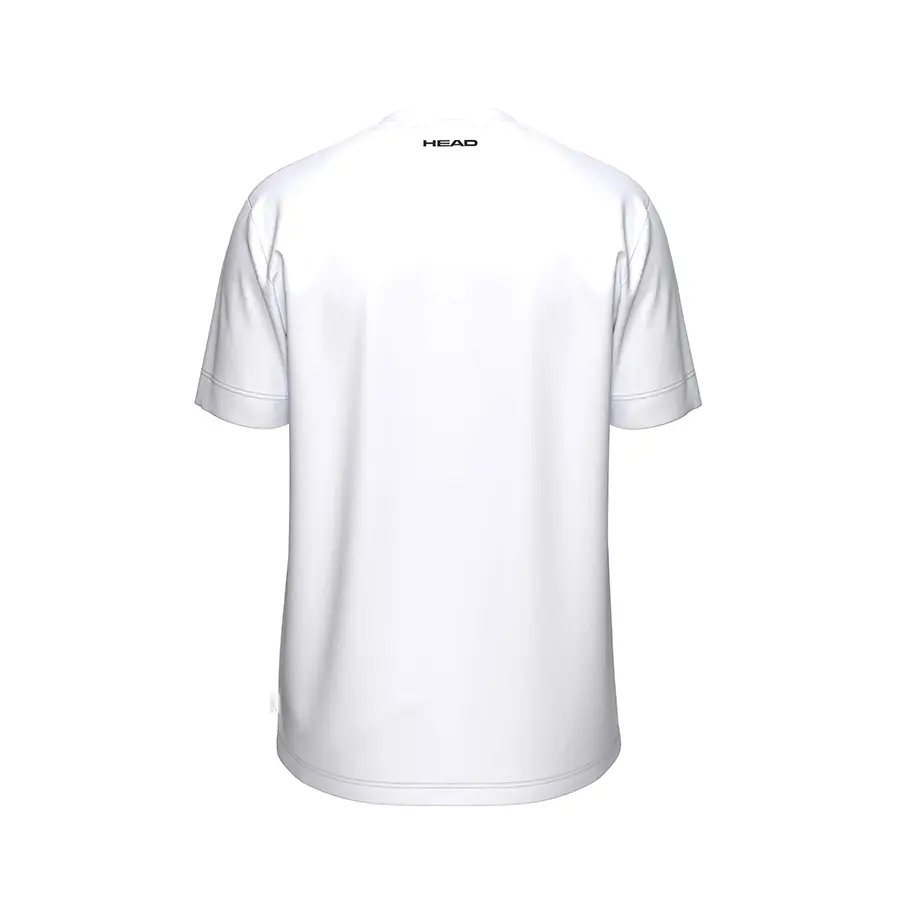 Юниорская футболка Head Topspin White/Blue/Yellow