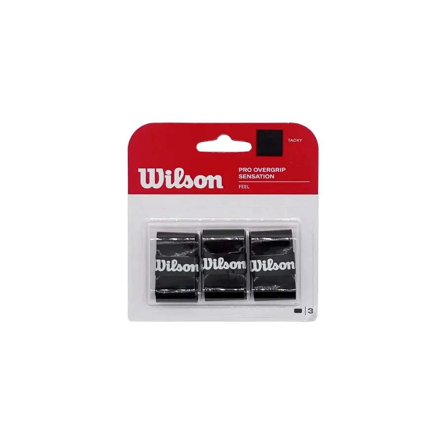 Намотка Wilson Pro Overgrip Sensation Black 3 штуки