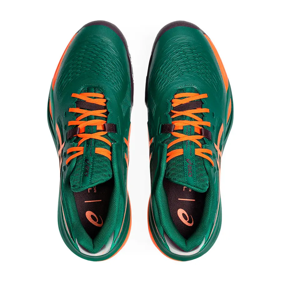 Кроссовки для падел Asics Gel-Resolution X Jewel Green/Energy Orange