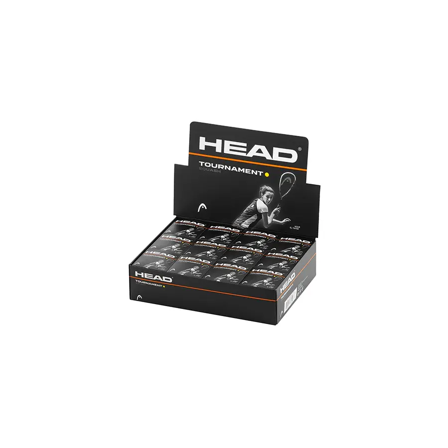 Мячи для сквоша Head Tournament 1 желтая точка 12 штук